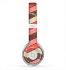 The Scratched Coral & Brown Layered Chevron V4 Skin for the Beats by Dre Solo 2 Headphones