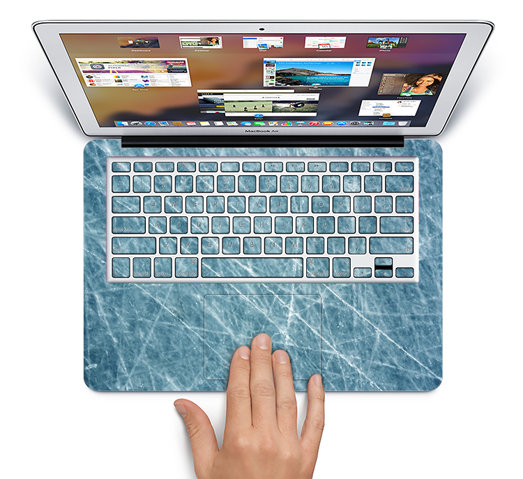 The Scratched Iced Surface Skin Set for the Apple MacBook Pro 15" with Retina Display