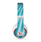The Scratched Striped Blue Rays Skin for the Beats by Dre Studio (2013+ Version) Headphones