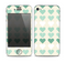 The Scratched Vintage Green Hearts Skin for the Apple iPhone 4-4s
