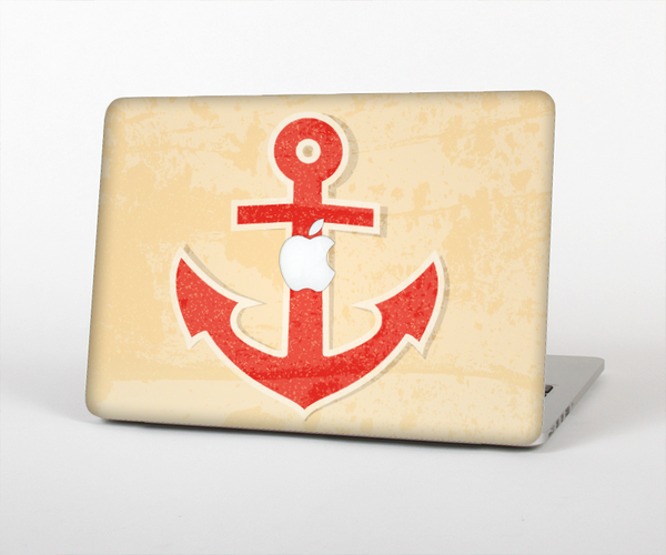 The Scratched Vintage Red Anchor Skin Set for the Apple MacBook Air 13"