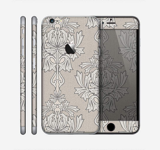 The Seamless Tan Floral Pattern Skin for the Apple iPhone 6 Plus