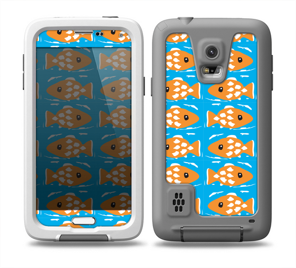The Seamless Vector Gold Fish Skin Samsung Galaxy S5 frē LifeProof Casec