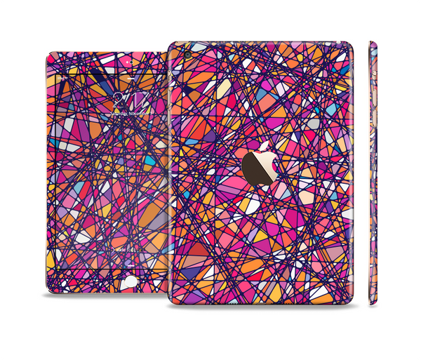 The Shards of Neon Color Full Body Skin Set for the Apple iPad Mini 3