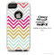 The Vintage Summer Colored Chevron V4 Skin For The iPhone 4-4s or 5-5s Otterbox Commuter Case