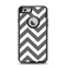 The Sharp Gray & White Chevron Pattern Apple iPhone 6 Otterbox Defender Case Skin Set