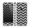 The Sharp Layered Black & Gray Chevron Pattern Skin Set for the Apple iPhone 5