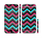 The Sharp Pink & Teal Chevron Pattern Sectioned Skin Series for the Apple iPhone 6