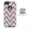 The Sharp Red White & Blue Chevron Skin For The iPhone 4-4s or 5-5s Otterbox Commuter Case