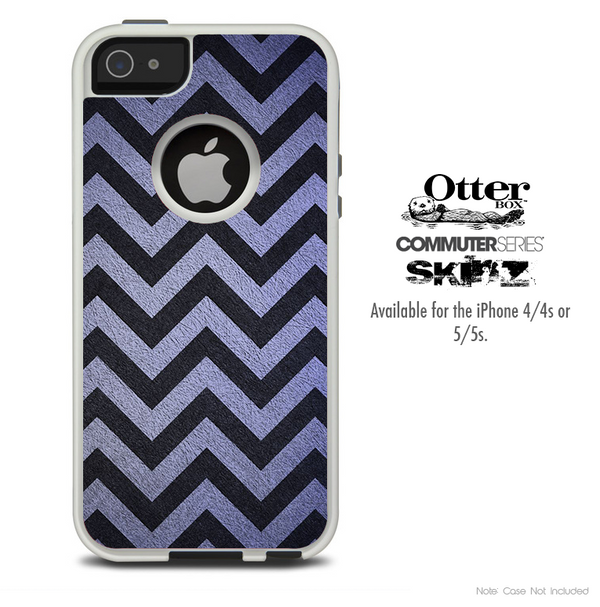 The Purple Textured Chevron Pattern Skin For The iPhone 4-4s or 5-5s Otterbox Commuter Case