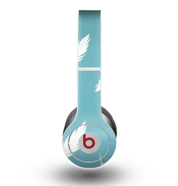 The Simple White Feathered Blue Skin for the Beats by Dre Original Solo-Solo HD Headphones