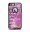 The Sketched Pink Word Surface Apple iPhone 6 Otterbox Defender Case Skin Set