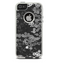 The Small Black and White Flower Sprouts Skin For The iPhone 5-5s Otterbox Commuter Case