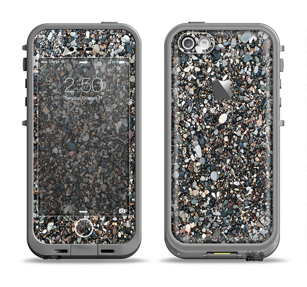 The Small Dark Pebbles Apple iPhone 5c LifeProof Fre Case Skin Set