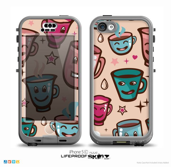 The Smiley Coffee Mugs Skin for the iPhone 5c nüüd LifeProof Case