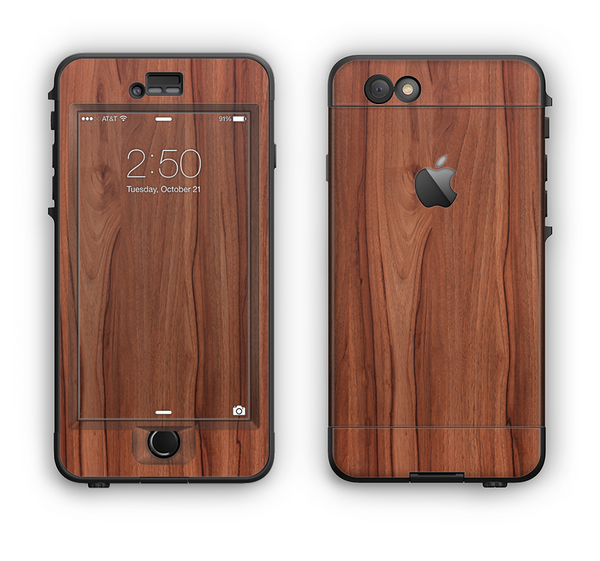 The Smooth-Grained Wooden Plank Apple iPhone 6 Plus LifeProof Nuud Case Skin Set