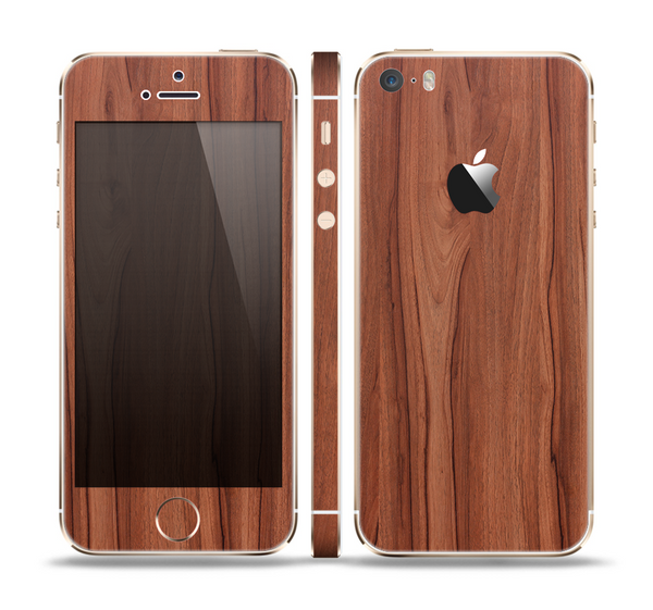 The Smooth-Grained Wooden Plank Skin Set for the Apple iPhone 5s