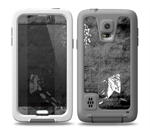 The Smudged White and Black Anchor Pattern Skin Samsung Galaxy S5 frē LifeProof Case