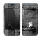 The Smudged White and Black Anchor Pattern Skin for the Apple iPhone 4-4s