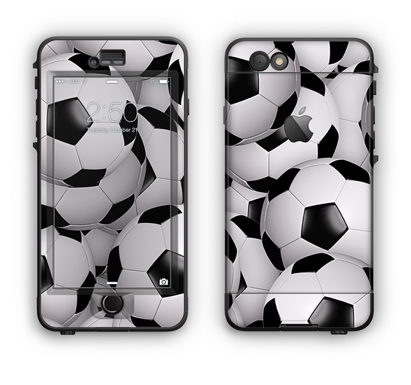 The Soccer Ball Overlay Apple iPhone 6 Plus LifeProof Nuud Case Skin Set