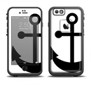 The Solid Black Anchor Silhouette Apple iPhone 6 LifeProof Fre Case Skin Set