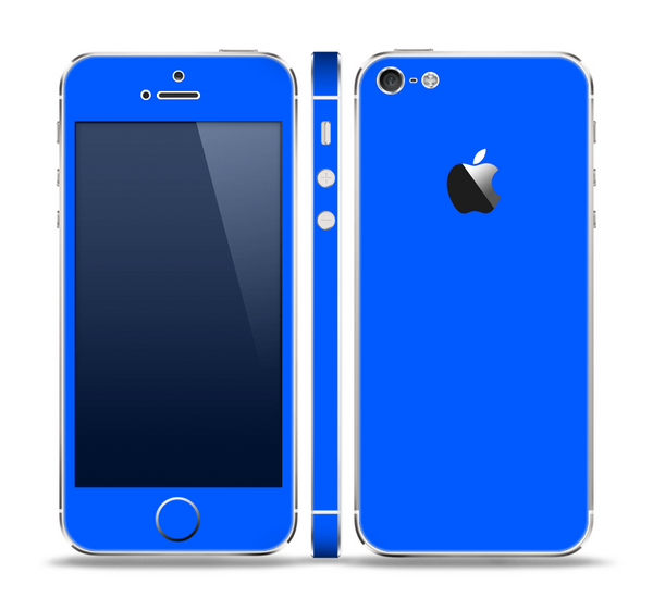 The Solid Blue Skin Set for the Apple iPhone 5