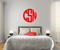 The Solid Bright Red Circle Monogram V1 Wall Decal