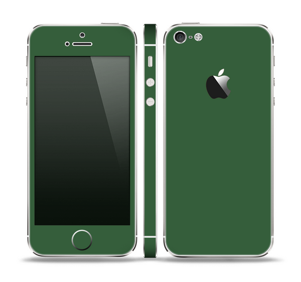The Solid Hunter Green Skin Set for the Apple iPhone 5