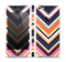 The Solid Pink & Blue Colored Chevron Pattern Skin Set for the Apple iPhone 5s