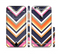 The Solid Pink & Blue Colored Chevron Pattern Sectioned Skin Series for the Apple iPhone 6