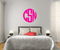 The Solid Pink Circle Monogram V1 Wall Decal