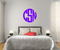 The Solid Purple Circle Monogram V1 Wall Decal