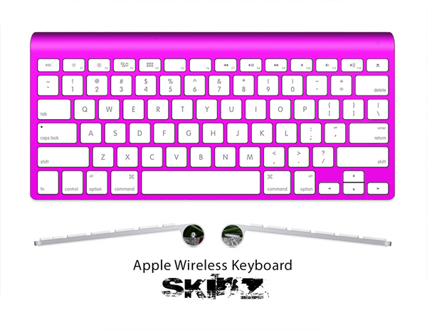 The Solid State Hot Pink V2 Skin For The Apple Wireless Keyboard