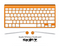 The Solid State Orange V3 Skin For The Apple Wireless Keyboard