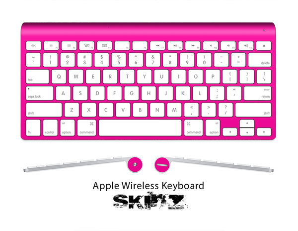 The Solid State Pink V2 Skin For The Apple Wireless Keyboard