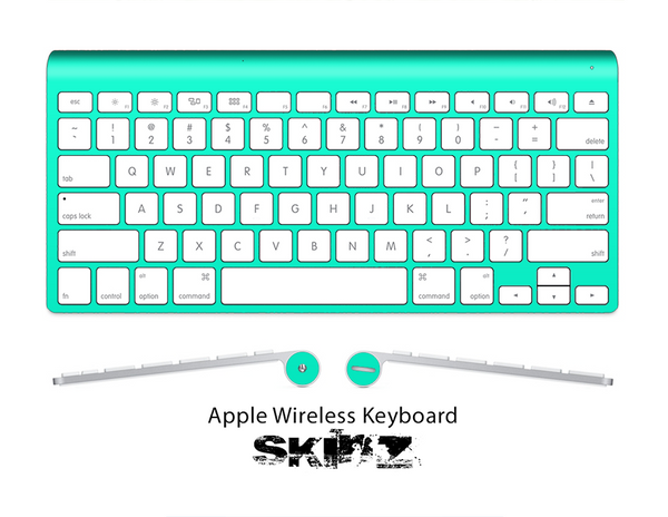 The Solid State Aqua Green Skin For The Apple Wireless Keyboard