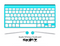 The Solid State Turquoise V2 Skin For The Apple Wireless Keyboard