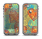 The Squiggly Red & Blue Hearts Over Yellow Apple iPhone 5c LifeProof Fre Case Skin Set