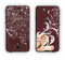 The Steaming Vector Coffee Floral Apple iPhone 6 Plus LifeProof Nuud Case Skin Set