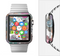 The Striped Vector Flower Buttons Full-Body Skin Kit for the Apple Watch