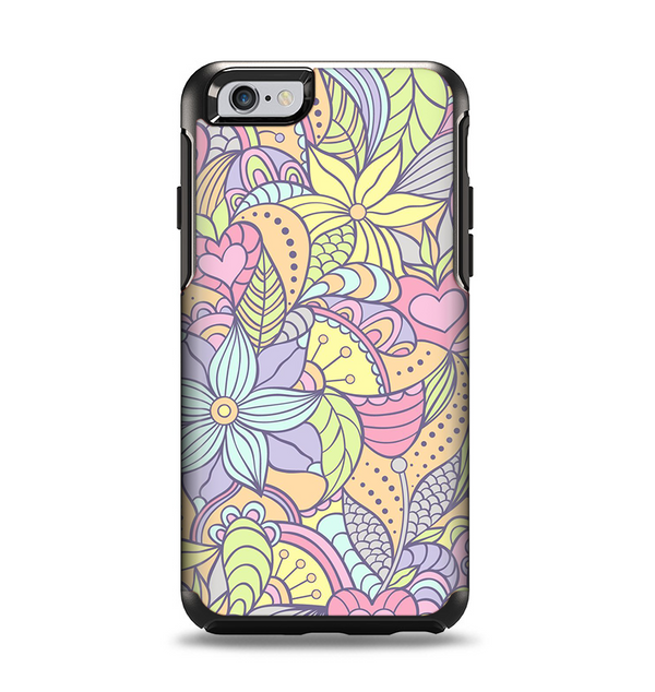 The Subtle Abstract Flower Pattern Apple iPhone 6 Otterbox Symmetry Case Skin Set