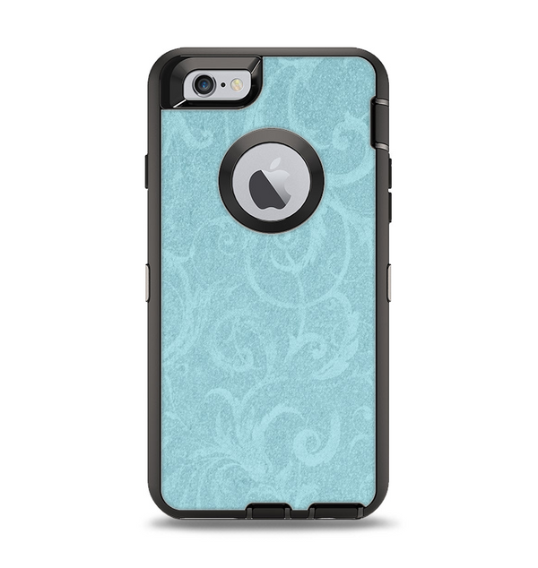 The Subtle Blue Floral Laced Apple iPhone 6 Otterbox Defender Case Skin Set