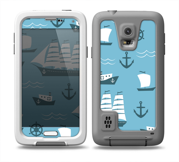 The Subtle Blue Ships and Anchors Skin Samsung Galaxy S5 frē LifeProof Case