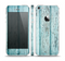The Subtle Blue Vertical Aged Wood Skin Set for the Apple iPhone 5