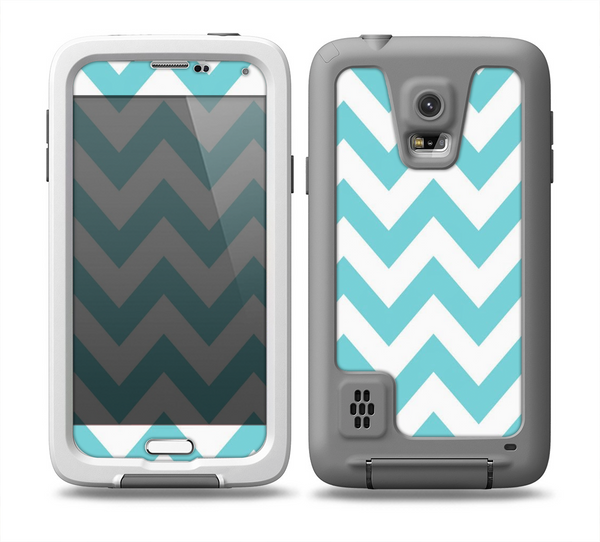The Subtle Blue & White Chevron Pattern Skin Samsung Galaxy S5 frē LifeProof Case