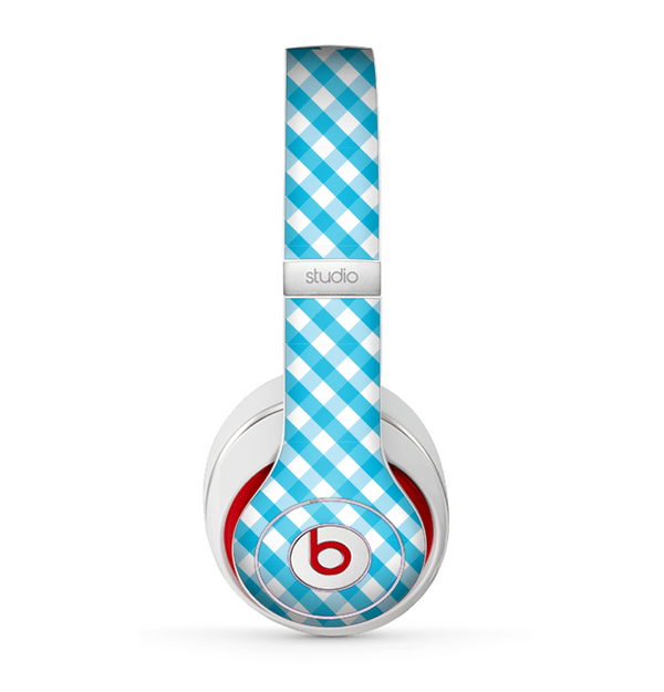 The Subtle Blue & White Plaid Skin for the Beats by Dre Studio (2013+ Version) Headphones