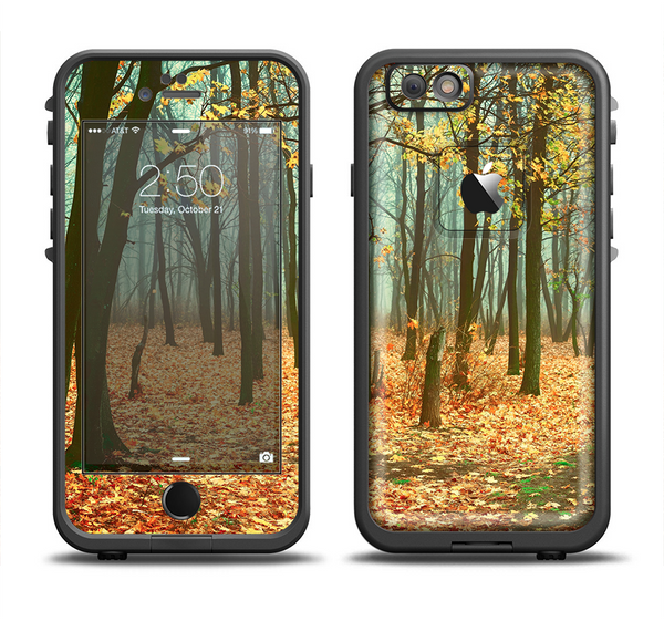 The Subtle Gold Autumn Forrest Apple iPhone 6 LifeProof Fre Case Skin Set