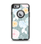 The Subtle Gray & White Floral Illustration Apple iPhone 6 Otterbox Defender Case Skin Set