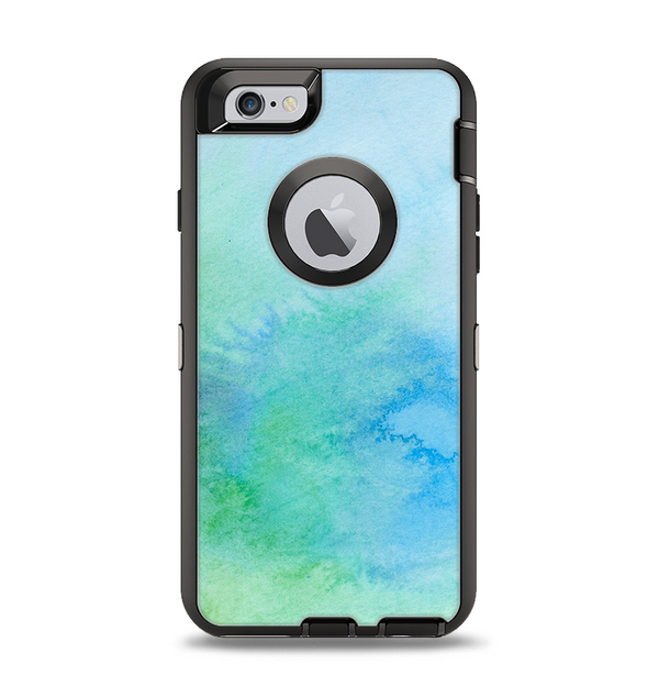 The Subtle Green & Blue Watercolor V2 Apple iPhone 6 Otterbox Defender Case Skin Set