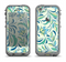 The Subtle Green Floral Vector Pattern Apple iPhone 5c LifeProof Fre Case Skin Set